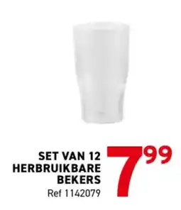 Trafic Set van 12 herbruikbare bekers aanbieding