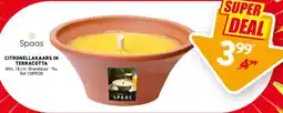 Trafic Spaas citronellakaars in terracotta aanbieding