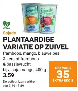 Ekoplaza Sojade plantaardige variatie op zuivel aanbieding