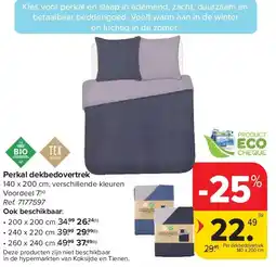 Carrefour Perkal dekbedovertrek aanbieding