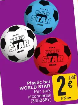 Cora Plastic bal world star aanbieding