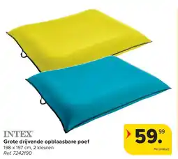 Carrefour Grote drijvende opblaasbare poef aanbieding