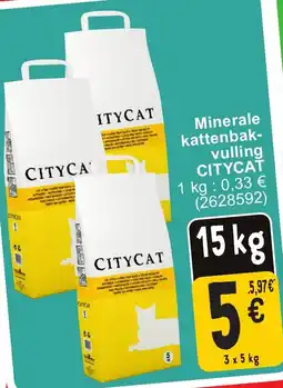 Cora Citycat minerale kattenbakvulling aanbieding