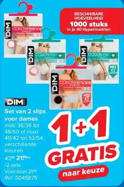 Carrefour Set van 2 slips voor dames aanbieding