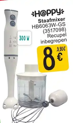 Cora H@ppy staafmixer HB6063W-GS aanbieding