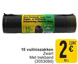 Cora 15 vuilniszakken zwart aanbieding