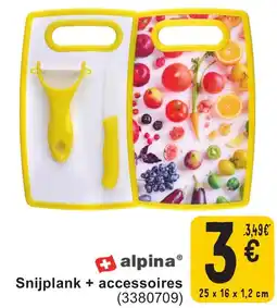Cora Alpina snijplank + accessoires aanbieding