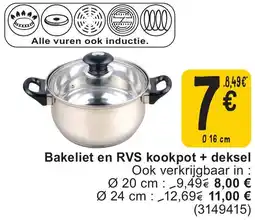 Cora Bakeliet en RVS kookpot + deksel aanbieding