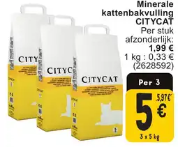 Cora Citycat minerale kattenbakvulling aanbieding
