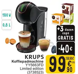 Cora Krups Koffiepadmachine YY5663FD Limited edition aanbieding