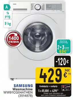 Cora Samsung wasmachine WW91CG04ATHEN aanbieding