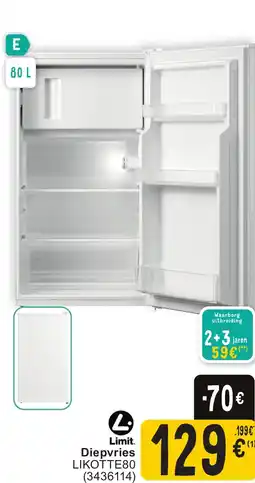 Cora Limit. Diepvries LIKOTTE80 aanbieding