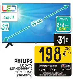 Cora Philips LED-TV 32PHS6009/12 HDMI, USB aanbieding