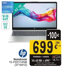 Cora Hp Notebook 15-FD0114NB aanbieding
