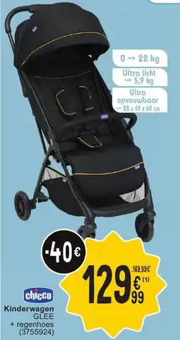 Cora Chicco kinderwagen glee + regenhoes aanbieding