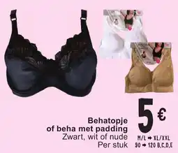 Cora Behatopje of beha met padding aanbieding