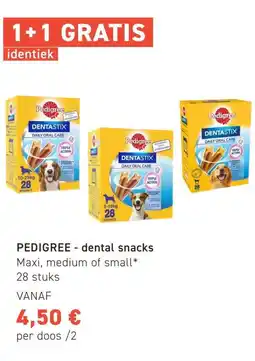 Tom&Co Pedigree dental snacks aanbieding