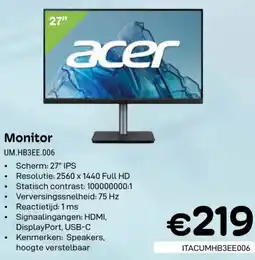 CompuDeals acer Monitor UM.HB3EE.006 aanbieding