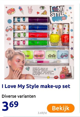Action I Love My Style make-up set aanbieding