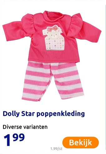 Action Dolly Star poppenkleding aanbieding