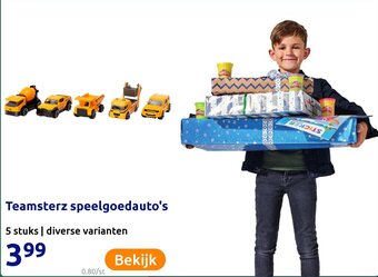 Action Teamsterz speelgoedauto's aanbieding