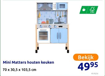 Action Mini Matters houten keuken aanbieding