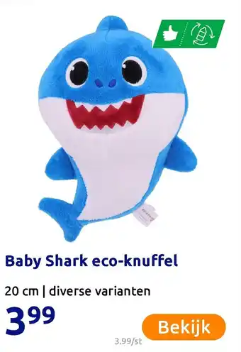 Action Baby Shark eco-knuffel aanbieding