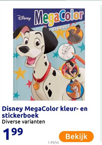 Action Disney MegaColor kleur-en stickerboek aanbieding