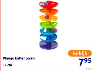 Action Playgo ballentoren 37cm aanbieding
