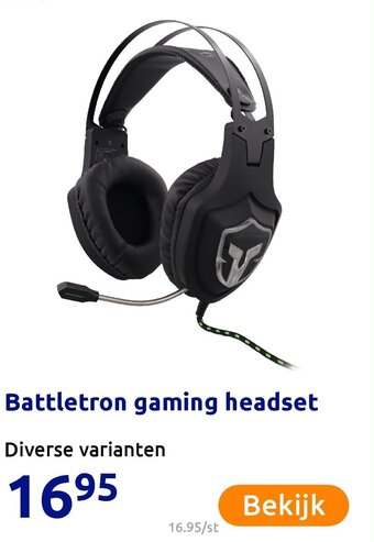 Action Battletron gaming headset aanbieding
