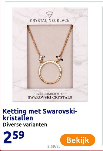 Action Ketting met Swarovski-kristallen aanbieding