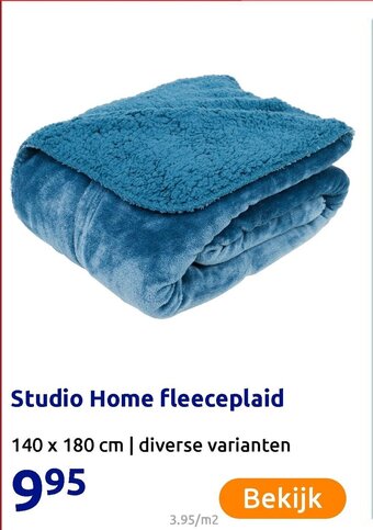 Action Studio Home fleeceplaid aanbieding