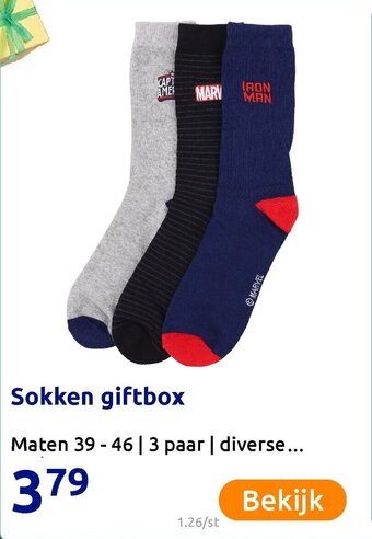 Action Sokken giftbox aanbieding