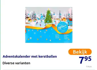 Action Adventskalender met kerstballen aanbieding