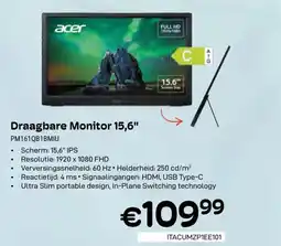 CompuDeals Draagbare Monitor 15,6 PM161QB1BMIU aanbieding