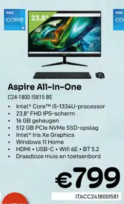 CompuDeals Aspire All-In-One C24-1800 15815 BE aanbieding