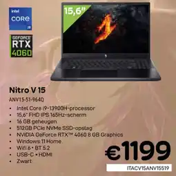 CompuDeals Nitro V 15 ANV15-51-964Q aanbieding
