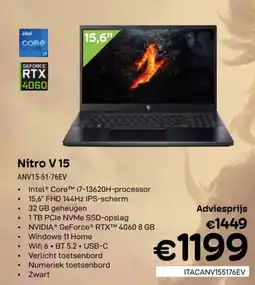 CompuDeals Nitro V 15 ANV15-51-76EV aanbieding