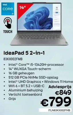 CompuDeals IdeaPad 5 2-in-1 83KX002FMB aanbieding
