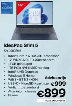 CompuDeals IdeaPad Slim 5 82XD009EMB aanbieding