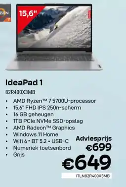 CompuDeals IdeaPad 1 82R400X3MB aanbieding
