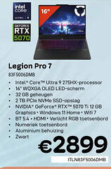 CompuDeals Legion Pro 7 83F5006DMB aanbieding