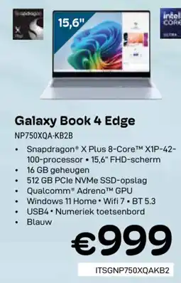 CompuDeals Galaxy Book 4 Edge NP750XQA-KB2B aanbieding