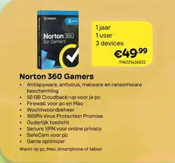 CompuDeals Norton 360 for Gamers aanbieding