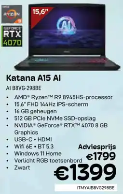 CompuDeals Katana A15 AI AI B8VG-298BE aanbieding