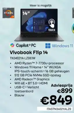 CompuDeals Vivobook Flip 14 TN3402YA-LZ083W aanbieding