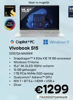CompuDeals Vivobook S15 S5507QA-MA006W aanbieding