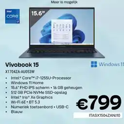 CompuDeals Vivobook 15 X1704ZA-AU053W aanbieding