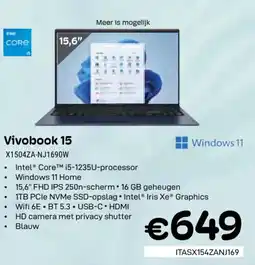 CompuDeals Vivobook 15 X1504ZA-NJ1690W aanbieding