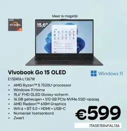 CompuDeals Vivobook Go 15 OLED E1504FA-L1367W aanbieding